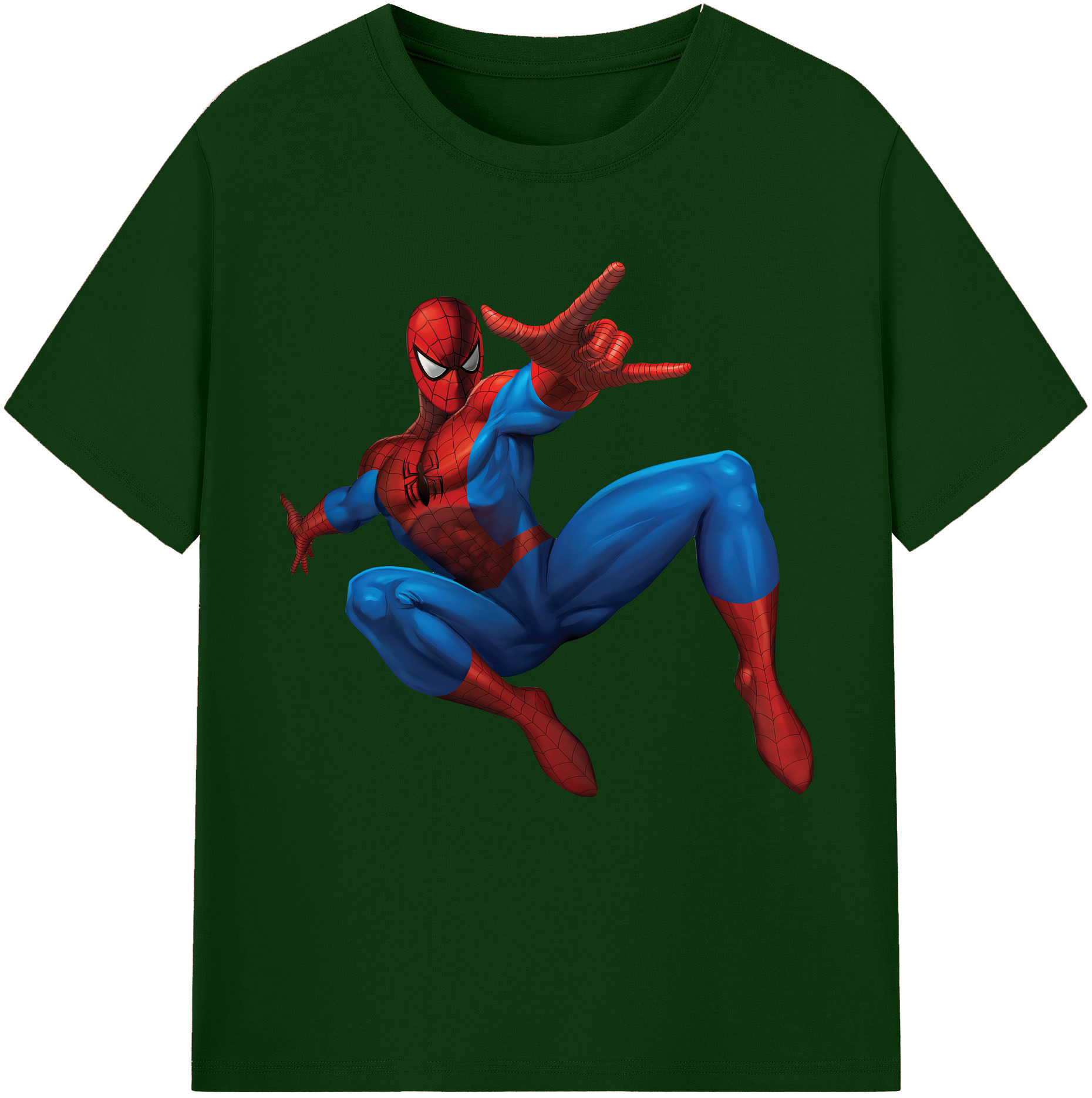 （画像用） Spider Man スパイダーマン 綿100％半袖Tシャツ（フロントプリント）